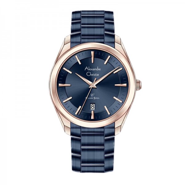 Alexandre Christie AC 8654 Rosegold Blue Man MDBURBU